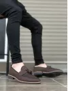 Mocasini barbati maro, tapla subtire, piele eco, comozi 12217 N15-3